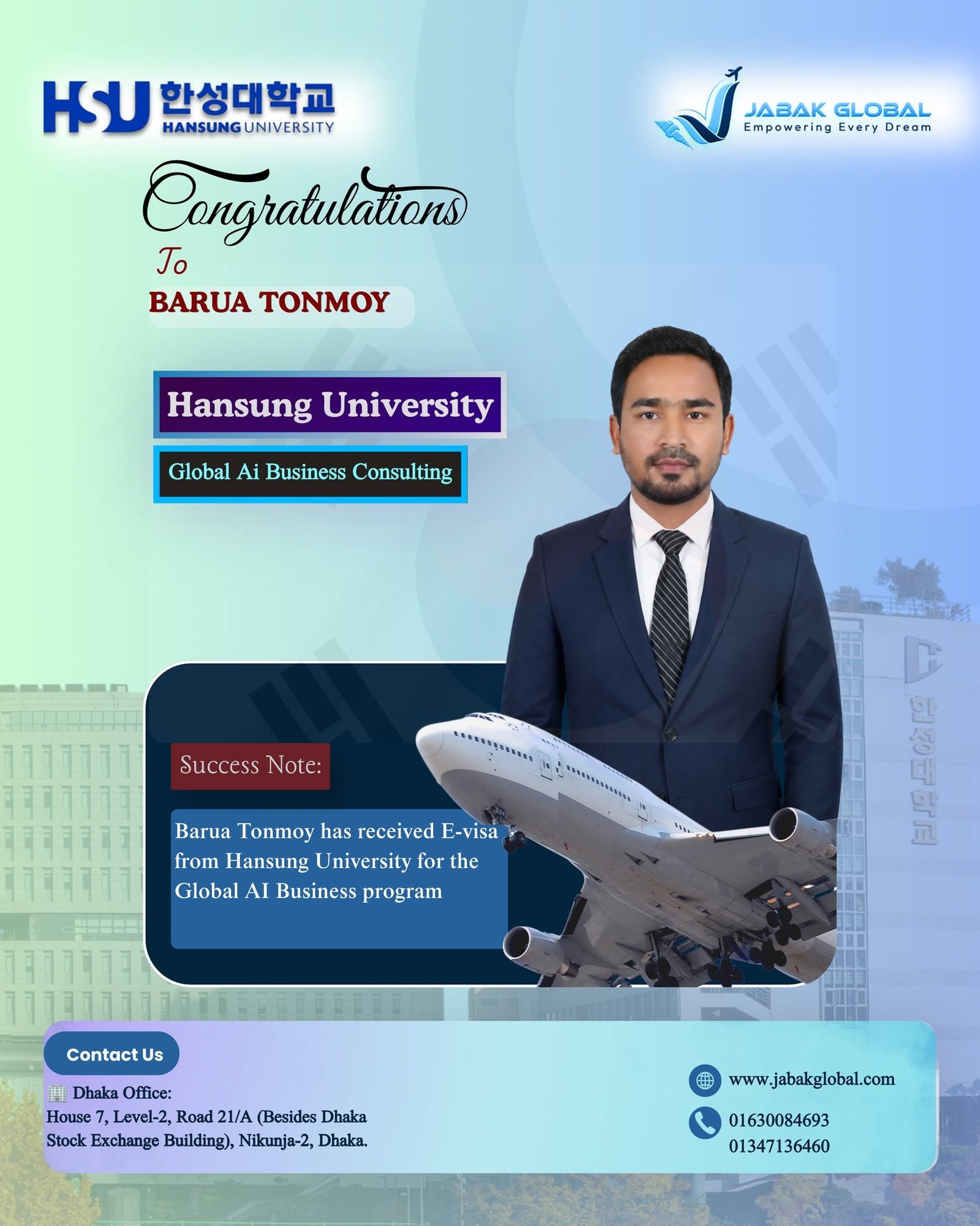 Jabak Global student success story 3