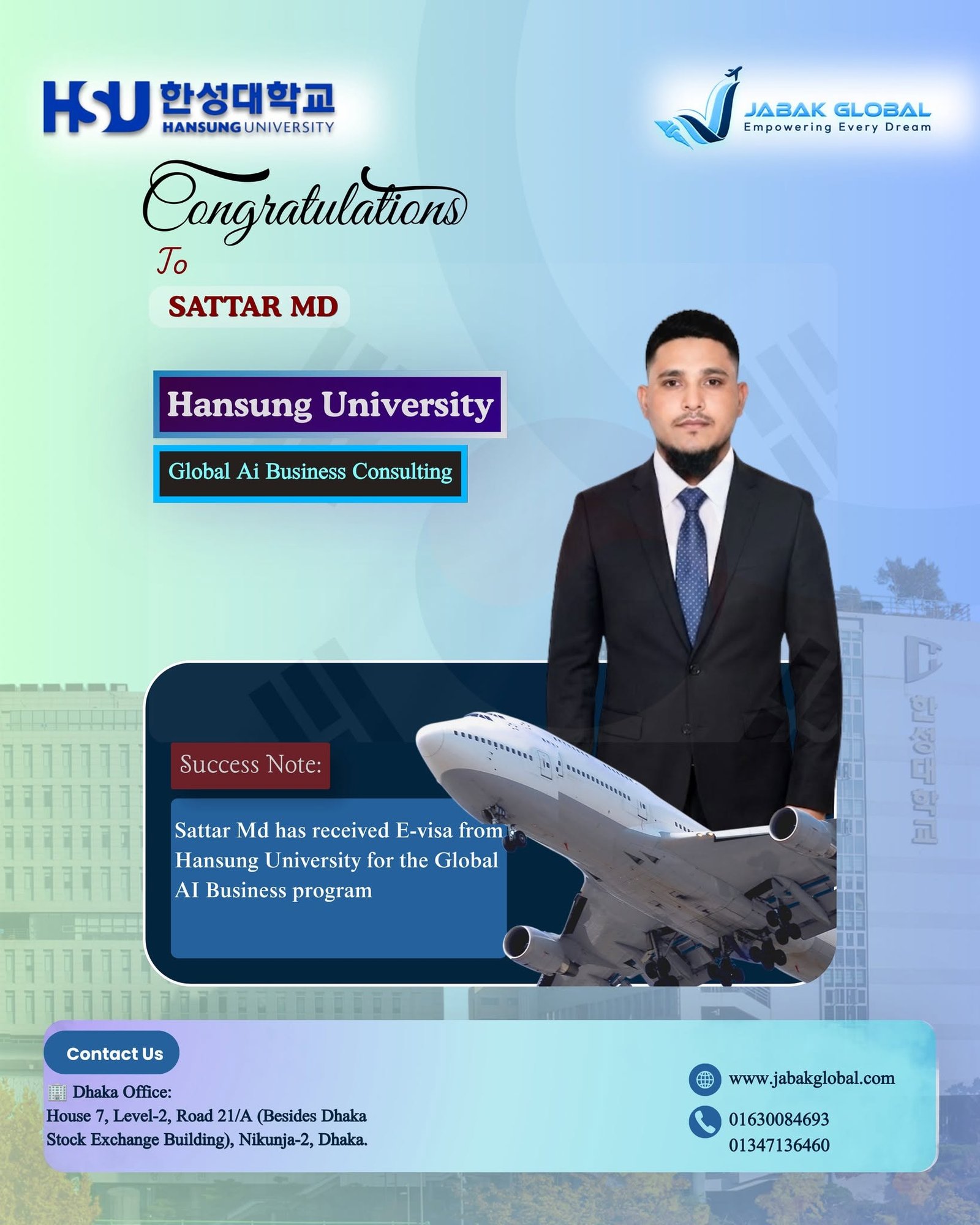 Jabak Global student success story 9