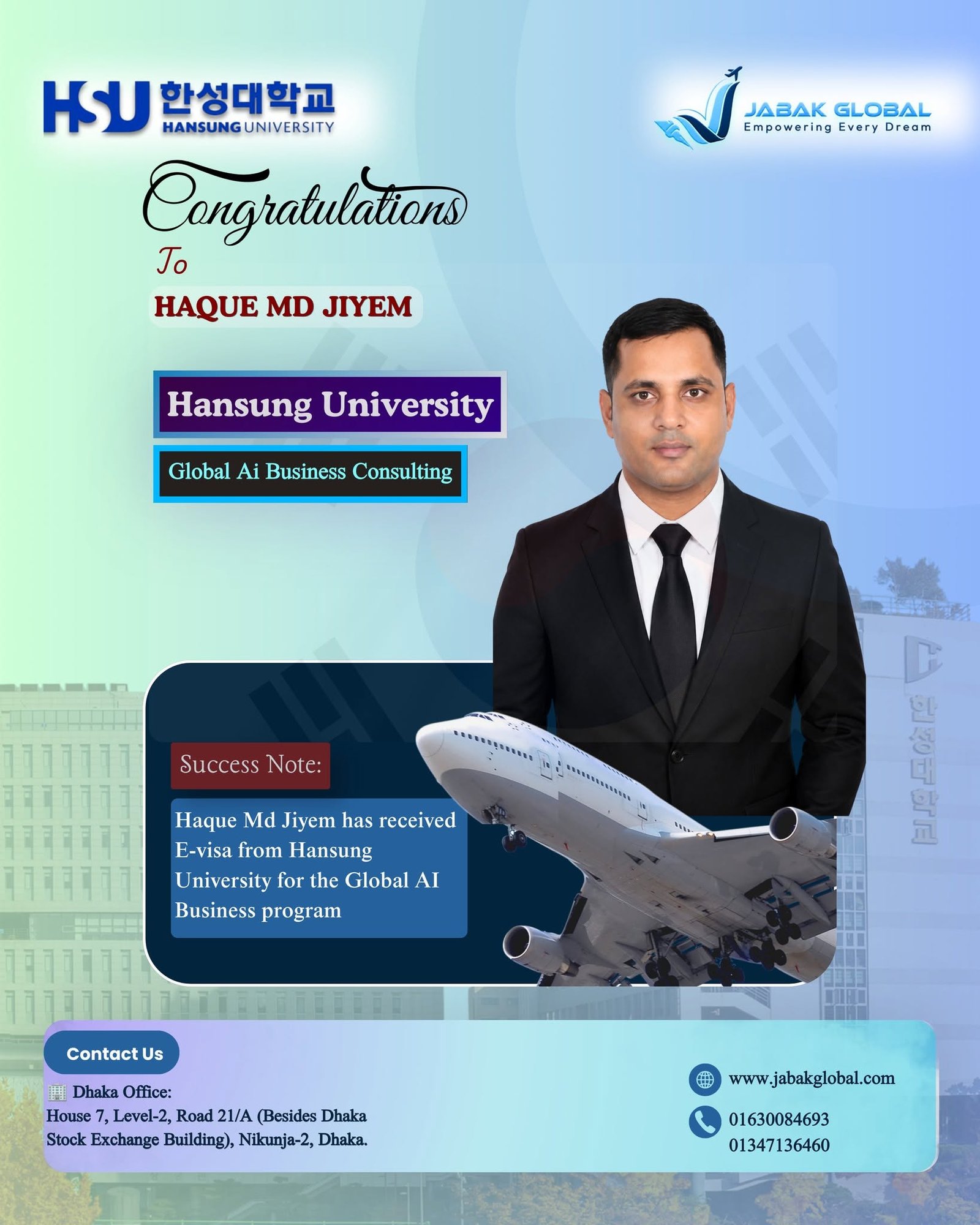 Jabak Global student success story 15