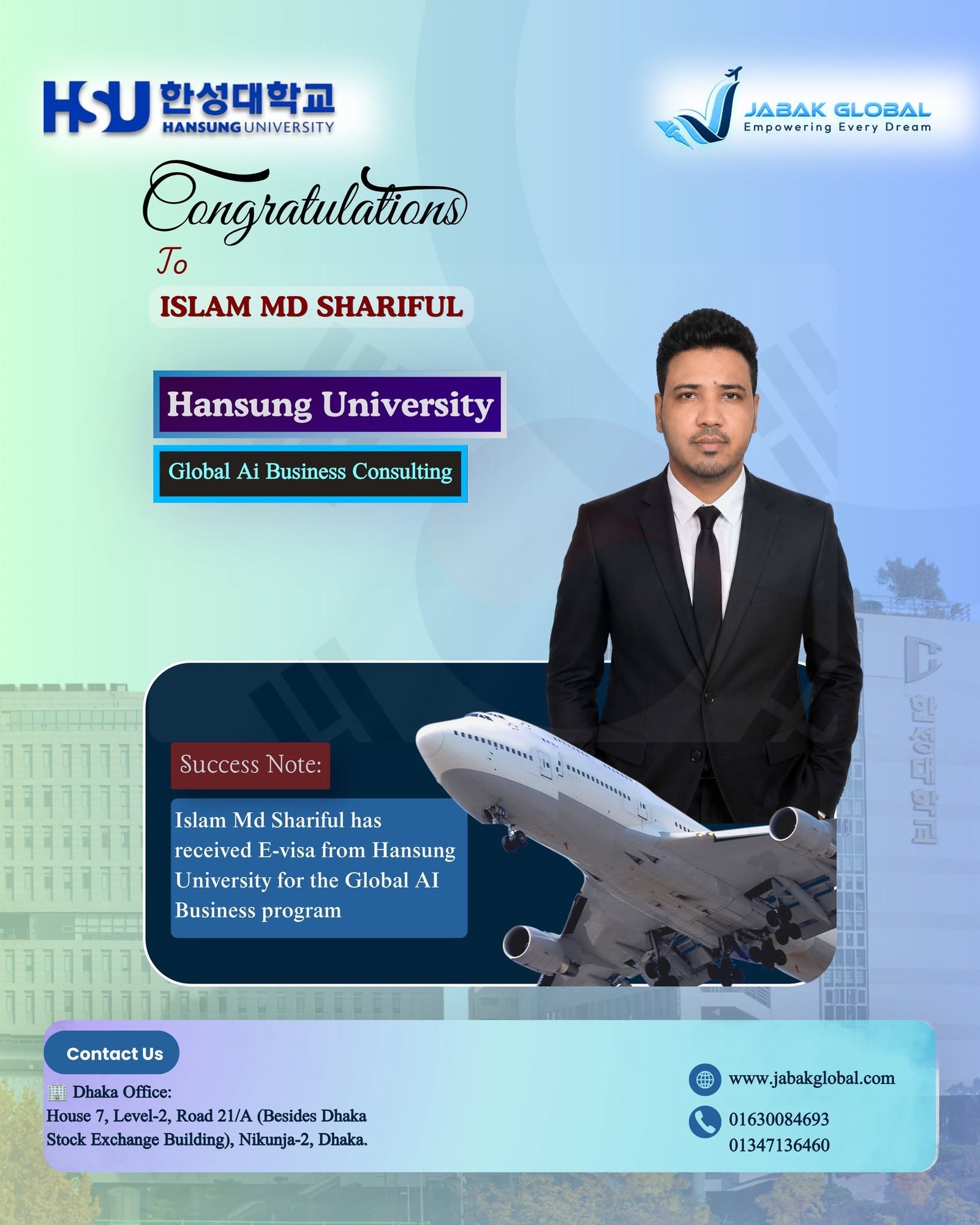 Jabak Global student success story 14