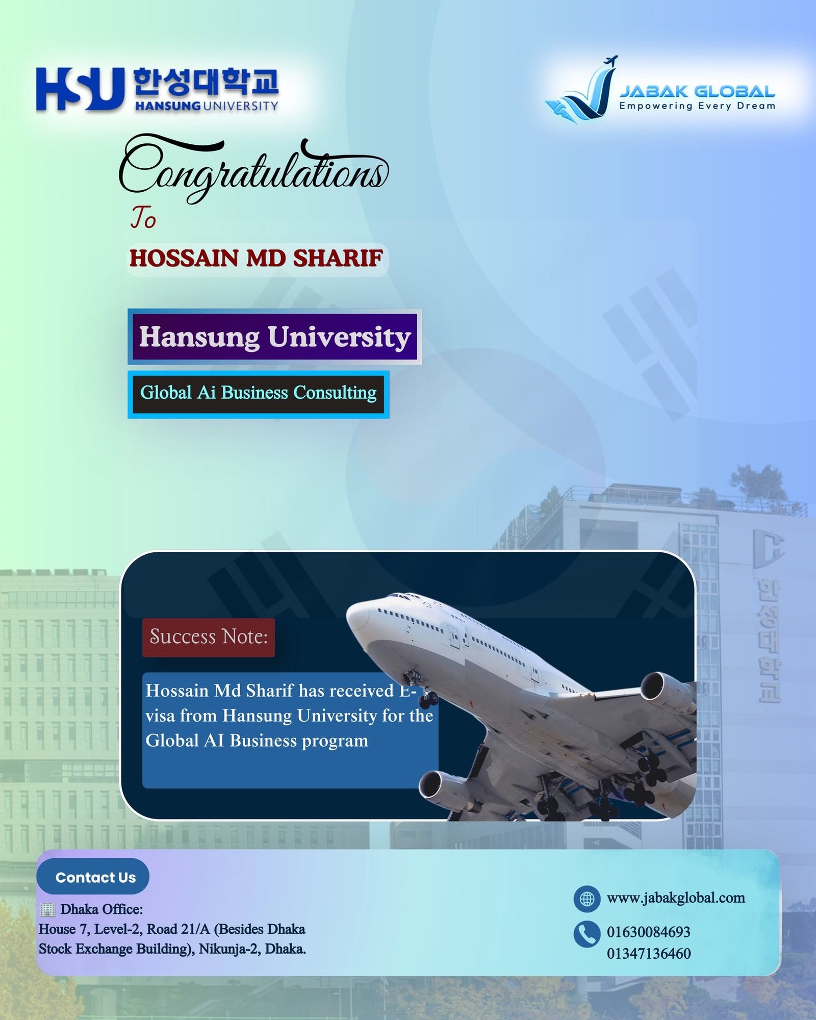 Jabak Global student success story 8