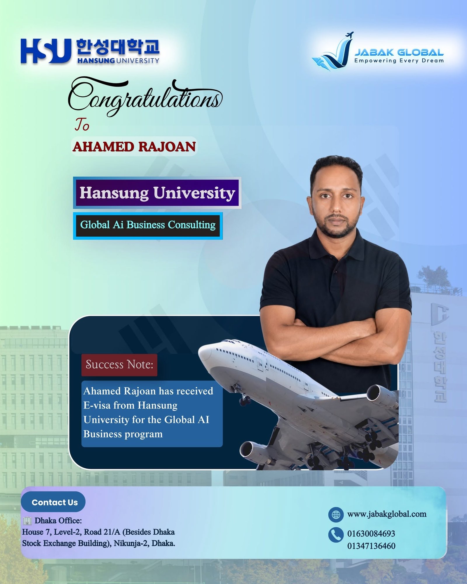 Jabak Global student success story 5