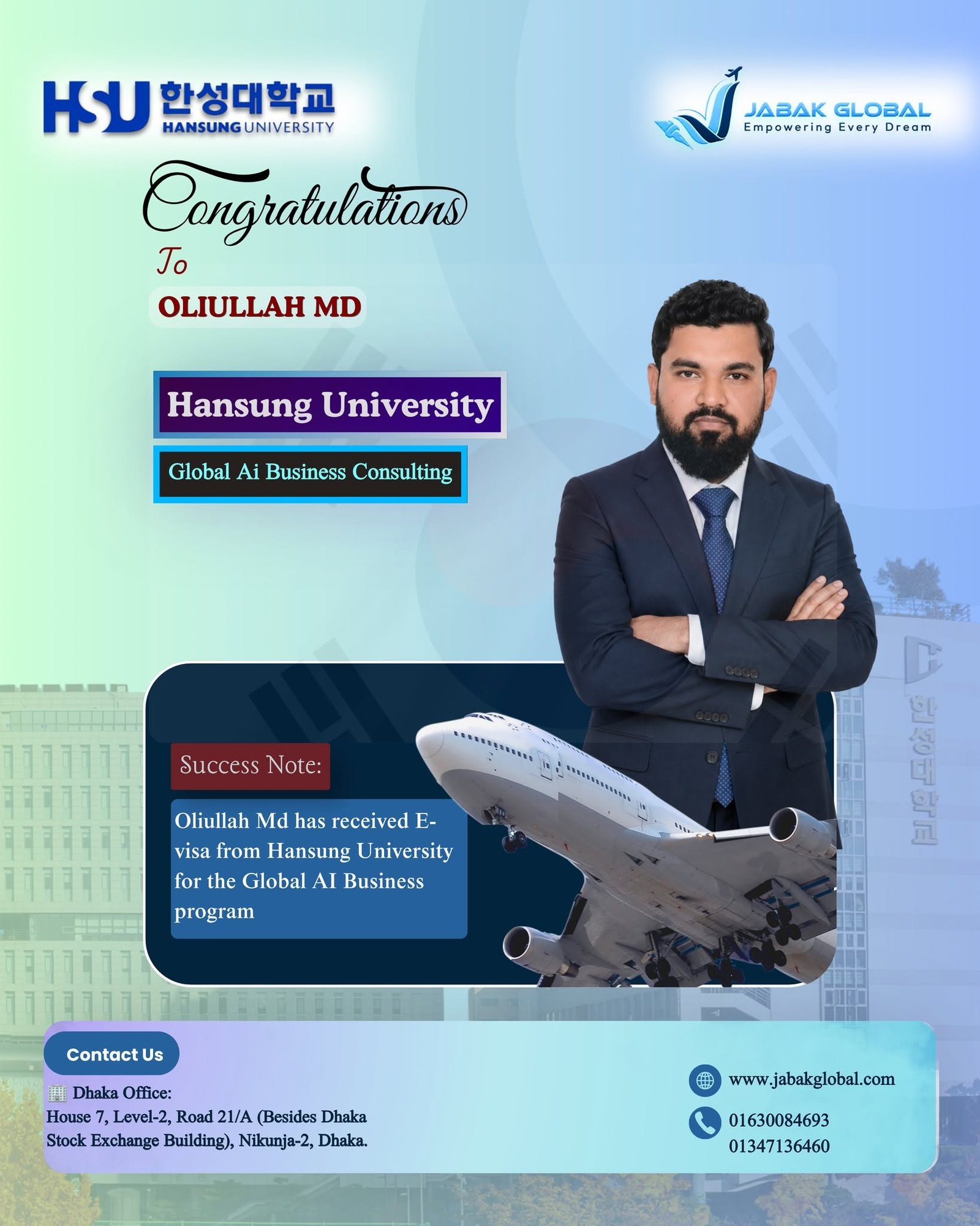 Jabak Global student success story 12